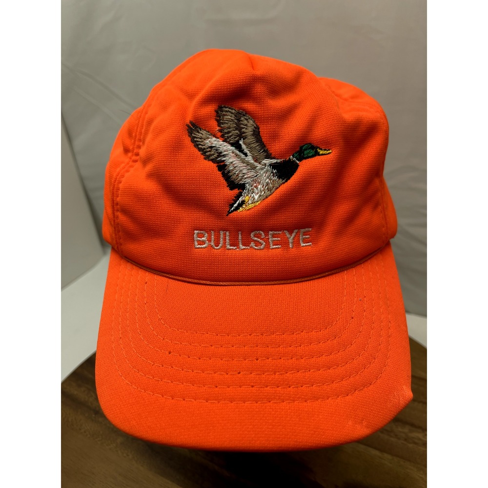 Vintage Orange‎ Hunting Hat Cap Duck Deer Neon Orange  Snapback Ear flaps